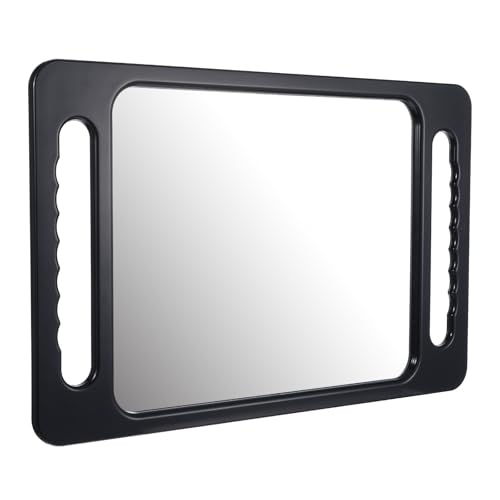 Wanmu Professional Extra Large Hand Mirror with Handle 16x10 Drop-Proof Hand Mirror with Double Handle Large Rectangular Handheld Mirrors for Salons Beauty Salons Barbers Salon Hair Mirrors