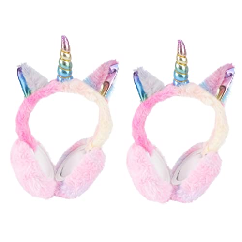 Orejeras diadema para niños pequeños COLLBATH 2 piezas de felpa rosa para invierno