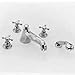 Newport Brass 3-927 Astor Triple Handle Roman Tub Faucet with handshower and Met, Satin Nickel