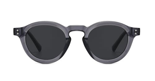 LJCZKA Vintage Round Sunglasses Mens Womens Classic Retro Circle Sun Glasses Trendy Unisex UV400 Protection Driving Outdoor2