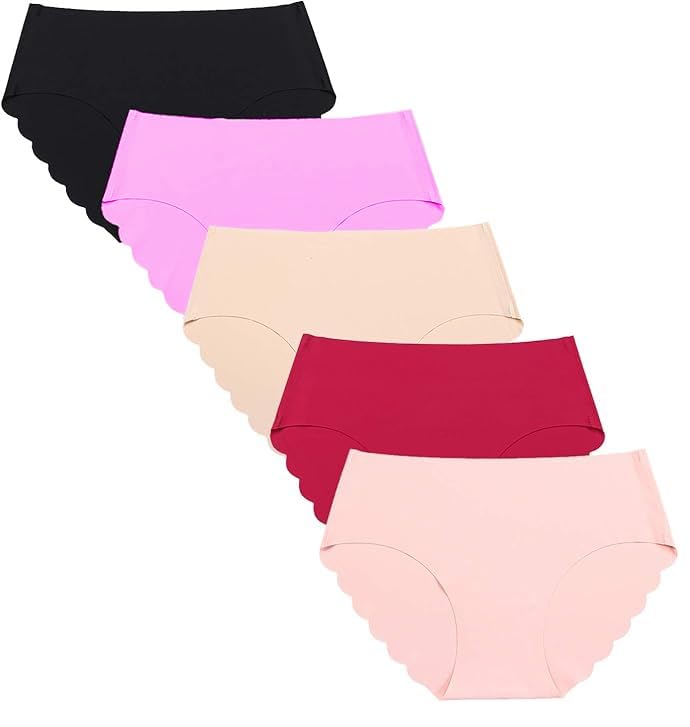 dilency sales Women's & Girl No Show Underwear for Women Seamless Mid-Waist Soft Ice Silk Panty,(Pack of-2) (Sizes S to XL)-picture-24
