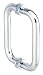 Habitat - 6" Double Shower Pull W/washers - Polished Chrome