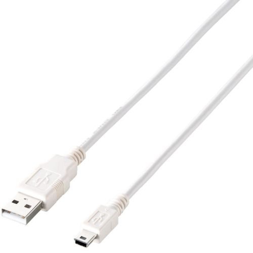 ELECOM USB2.0ケーブル (PS3・PSP対応)A-miniBタイプ 3.0m ホワイト U2C-GMM30WH
