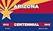 Arizona Centennial State Blank Novelty Metal Magnet M-1801