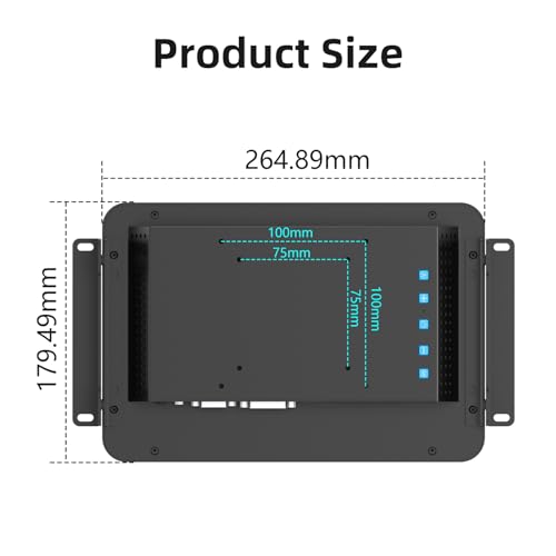 Image of 10.1 Inch Industrial Touch Monitors 10 Points Embedded Open Frame Monitor 1280 x 800 @ 60Hz TFT LCD Suitable for kiosks, ATMs, Vending Machines