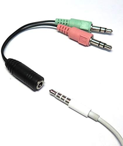 Amazon Co Jp エスエスエーサービス スマホ用イヤホン マイクをpc用イヤホン 緑 とマイク ピンク に変換接続できるケーブル 4極 メス 3極3 5mm オス X2 St35 Sm35ms パソコン 周辺機器