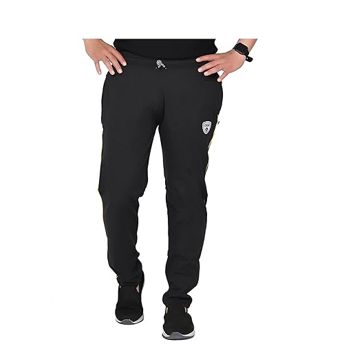 Image of SK Wardrobe Men's Solid Cotton Track Pant | Full Elastic Waistband | Regular Fit Casual Lower for Gym, Home, Lounge Full Length Solid Bottom Wear for Men