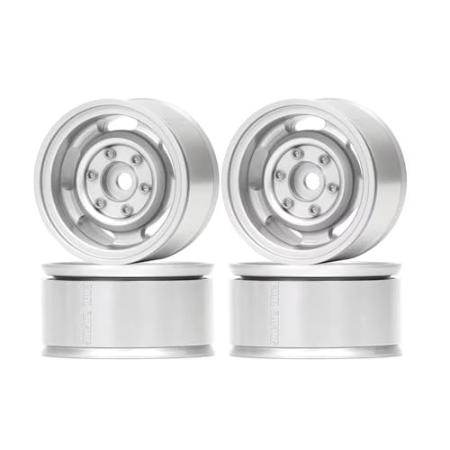 RCzC[nu For Axial For SCX10 For MN98 D90 TF2 For Tamiya CC01 LC70 1/10 4Pc  1.55C` r[hbNzC[ nu 12mm Zp RCJ[p[c(Silver)