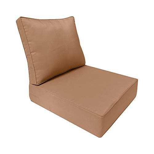 Prolinemax |COVER ONLY| Outdoor Piped Trim Large Deep Seat Backrest Pillow Slipcover AD104