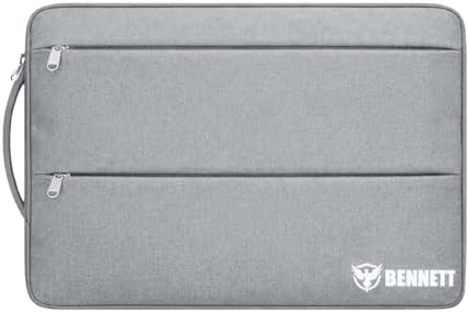 Bennett Drax Water Resistant Laptop Sleeve for 14 inches laptops Case Cover Pouch 14-14.3 inch with Oxford Fabric Dell/Lenovo/ASUS/Hp/LOQ/MacBook/thinkpad/ideapad/magicbook/Legion/vivobook (Grey)