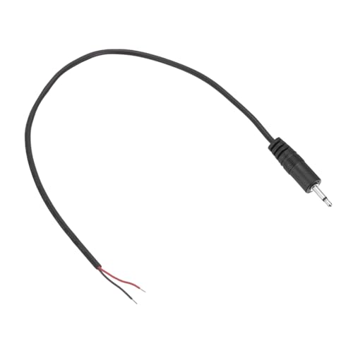 Image of sourcing map 3.5mm Male Jack to Bare Wire Open End Replacement 26AWG TRS 2 Pole Stereo 1/8" Mono Jack to Bare Wire 41mm for Earphone Headphone Cable Repair, 0.5m
