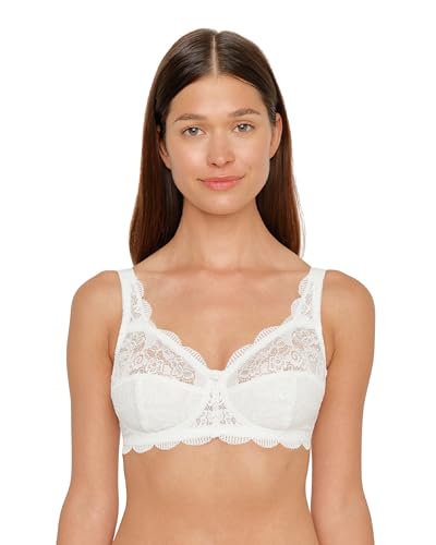 Susa Damen Bügel aus Elastischer Spitze Latina 7814 Bügelloser BH, Elfenbein (Champagner 002), 105F