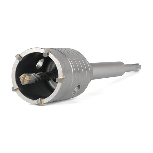 Image of BINOTA 45 mm (1-3 /4 inch) Concrete Hole Saw with SDS-Plus Shank | Tungsten carbide drill bit; SDS-Plus shank (220 mm); Cross-type center drill; Dry drilling for concrete /brick /stone /masonry