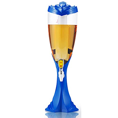 MU Beer Tower, Beer Keg Dispensers Glassware XXL Drinks & Beverage Dispenser with Tap litres with Ice Cooler Draught Beer Pump,4,5L