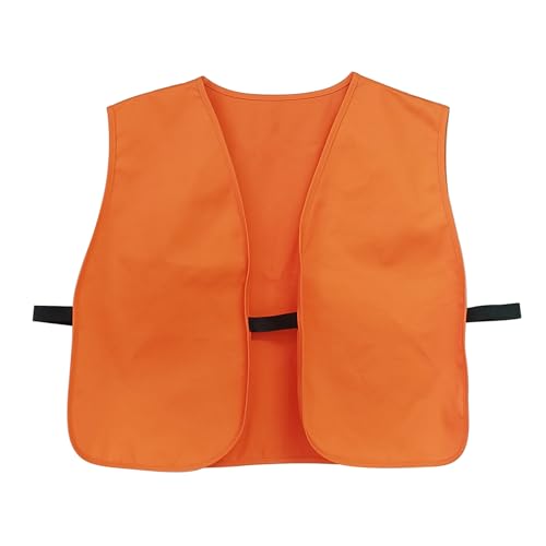 KHAMPA Blaze Orange Hunting Vest High-Visibility Unisex-Adult Waterproof Deer Bow Soft & Silent Poly Hunting Gear for Men Women Kids Universal Size
