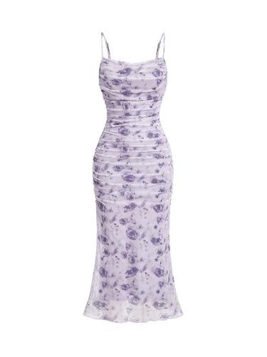 Image of GORGLITTER Women's Floral Spring Summer Wedding Guest Dress Bridal Shower Cocktail Tea Party Beach Midi Sun Dress 2026