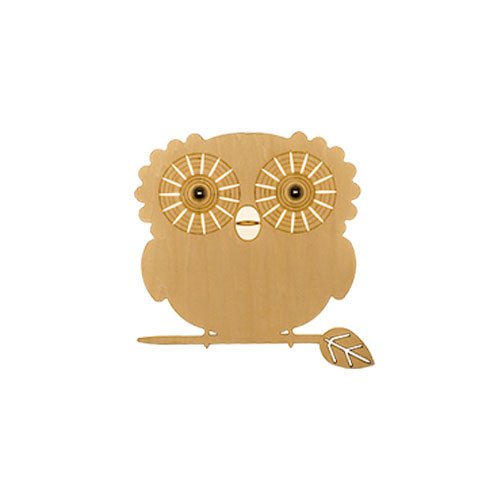 Csd LED Creative Wall Lamp Solid Wood Art Children's Room Cartoon Bedroom Modern Living Room Decoration Night Light (Design : B-owl (30cm in diameter))