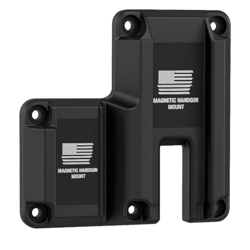 Trigzone Magnetic Gun Mount & Magazine Holder – Indoor/Vehicle Gun Rack, 15 lb Capacity, Quick-Access Pistol Storage for Bedside, Desk, Safe, Truck, and Home