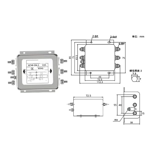 Filtre de puissance triphasé MT4B résout les pannes de conversion de fréquence 380v - 4