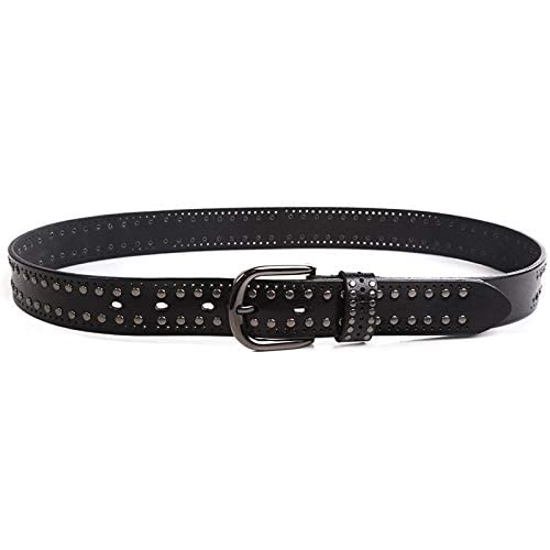 YCMI Womens Circle Studded Leather Belt, Punk Rock Rivets-Belt Ladies Belt for Jeans Pants Dresses,PU Leather Belt for Women3