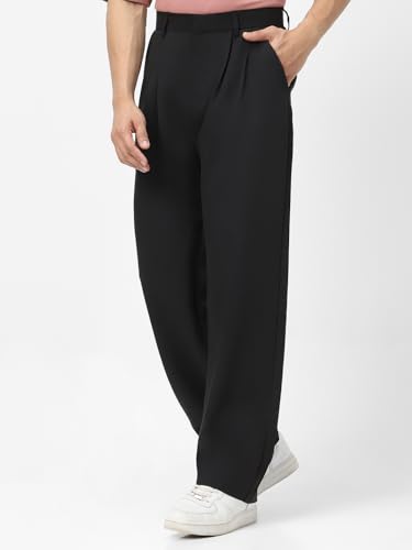 Image of Urbano Fashion Men's Loose Baggy Fit Solid Korean Pants Stretchable