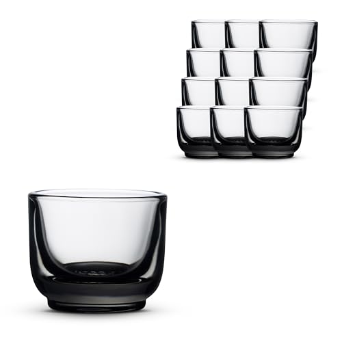 Fellow Pirch Espresso Shot Glasses 3.5 oz, Set of 12, Weighted Thick Glass