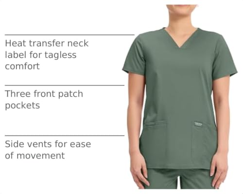 Image of Cherokee WW Revolution Medical Women's Scrub Top V-Neck 3-Pocket Scrubs