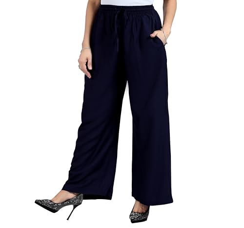 Image of BENKILS Women's Cotton Reyon Regular Fit Palazzo Pants - Available Size - M to 6XL