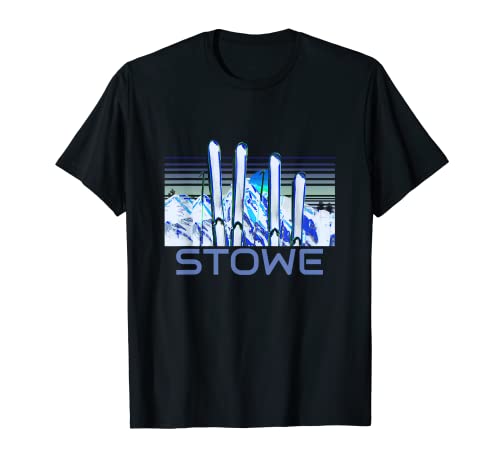 Stowe Skizubehör Retro Stowe Skifahren T-Shirt