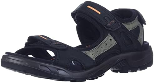 ECCO Men's Yucatan Sport Sandal, Black/Mole/Black Oil Nubuck, 10-10.5
