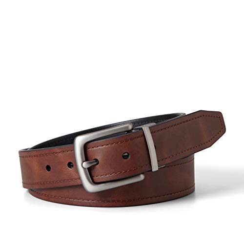 Fossil Men's Myles Leather Belt, Cognac, Size 44
