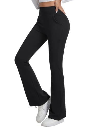 Legginsy termiczne damskie z podszewką polarową rozkloszowane legginsy