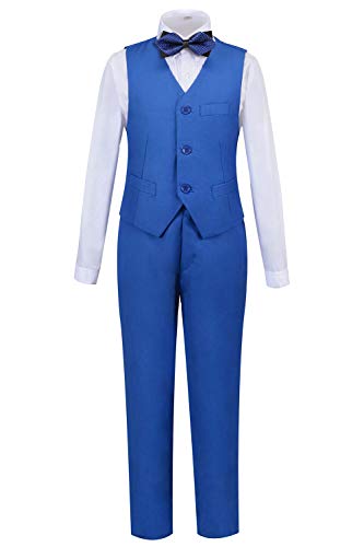 Image of Boys Suit for Kids Formal Slim Fit Tuxedo Suits Ring Bearer Outfit
