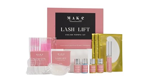 M - A - K - C Kit de levantamiento de pestañas ultra sexy 2025, kit permanente de pestañas, kit profesional de rizado, versión mejorada, ondas permanentes semipermanentes, adecuado para salón de