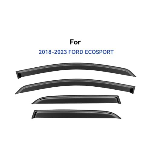Image of Window Visors Rain Guards for Ford EcoSport 2018 2019 2020 2021 2022, Out-Channel Window Vent Wind Deflectors Visors Shades for 18 19 20 21 22 EcoSport