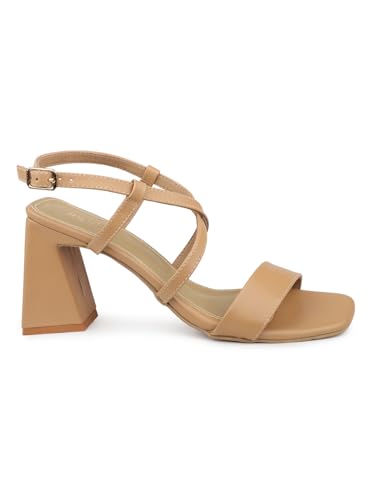 Image of Inc.5 Women Beige Block Heel Fashion Sandal
