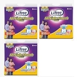 COMPATIBLE WITH Lifree SUPER EXTRA Absorb Adult Diaper Pants 8 hours For Unisex Adult Pant Style Diapers All Night absorb (S10 PACK OF 3)-image-32