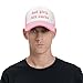Funny Trucker Hat Hot Girls Hit Curbs for Women and Men Baseball Cap Breathable Mesh Pink