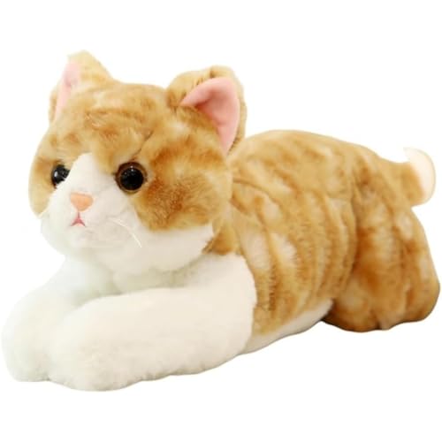 Cutdred ネコ 猫 リアル 生々しい 茶トラ ぬいぐるみ 抱き枕 可愛い 寝具 可愛い動物 クッション 添い寝枕 柔らかい もちもち ふわふわ 茶トラ 女の子 ネムネム プレゼント 70cm 置物 飾り ソファー背当て インテリア おもちゃ 多機能