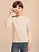 Haloumoning Boys Texture Sweater Kids Crewneck Long Sleeve Knit Pullover Sweater Fall Winter Clothes 5-14 Years Beige