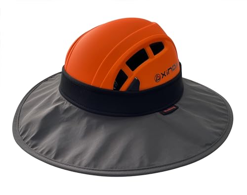 Climbing Helmet Sun Hat, Safety Helmets Sun Protection Accessories Suit for The Rescue Team, High-Altitude Worker, a Construction Worker (Grey Black)