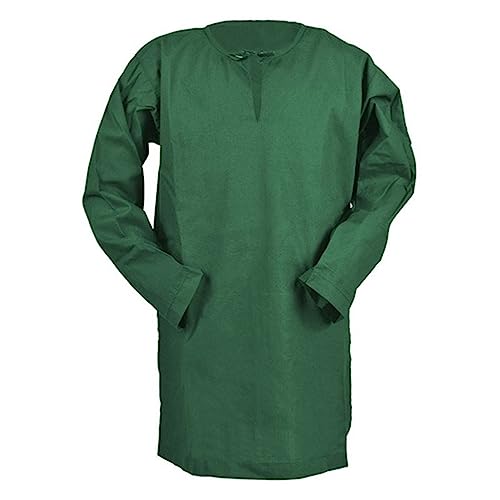 Generisch Disfraz de caballero para niño, disfraz vintage de pirata, camisa renacentista, camiseta de manga larga, camisa medieval, disfraz medieval con cordones, medieval