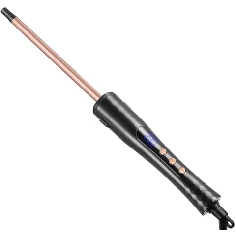 Haglater 9mm Curling Wand with LCD Display Cover