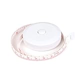 SMARTAKE Tape Measure, Retractable Measuring Tape, Double-Scale（60-Inch/150cm） Soft Sewing Tape with Push Button, White