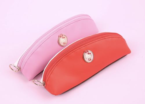 Image of Bandal & Neoul KITTY's Officially Licensed Gold Rimmed Pencil Pouch - 2 Colors (Kitty pink)