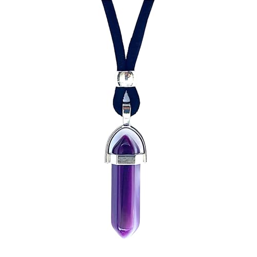 Colgante Hombre Mujer Piedra Energética Natural Punta de Flecha y zamak bañado en Plata - Collar Amuleto Gema Curativa de Protección - Ideal para Regalo (Ágata Morada) Colgante Hombre Mujer Piedra Energética Natural Punta de Flecha y zamak bañado en Plata - Collar Amuleto Gema Curativa de Protección - Ideal para Regalo (Ágata Morada)