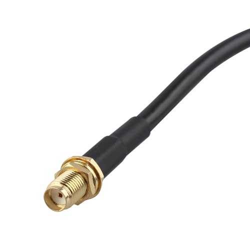 Futheda SMA Male Right Angle to Female Adapter Aerial Antenna Extension Cable RG58 Coaxial Cable 1m/3.3feet for Ham Radio Kenwood BaoFeng Wouxun Icom Yaesu Vertex Standard Horizon Marine VHF Radio - Image 2
