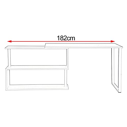 WOLTU® Schreibtisch TS65ws Eckschreibtisch Winkelschreibtisch Winkelkombination Computertisch Bürotisch Arbeitstisch PC… – Bild 5