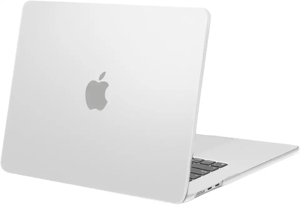 Capa de proteção para Macbook Air de 15 polegadas, modelos chip m3 e m2, A3241, A3114 e A2941 (Transparente Fosco)