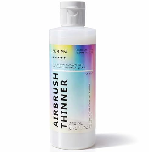 Somime Airbrush Thinner 8.45 fl oz(250ml) Water-Based Airbrush Paint Thinner Fluid Medium to Improve Paint Flow and Reduce Viscosity for Models Metal and Plastic
